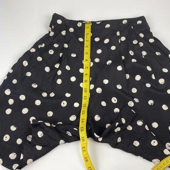 Black and white polkadot zip up retro regency pleated flare pin up skirt small - Picture 8 of 14